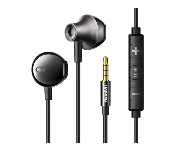 UGREEN Przewodowe słuchawki 3.5mm EP106 czarny - 1501553 - zdjęcie